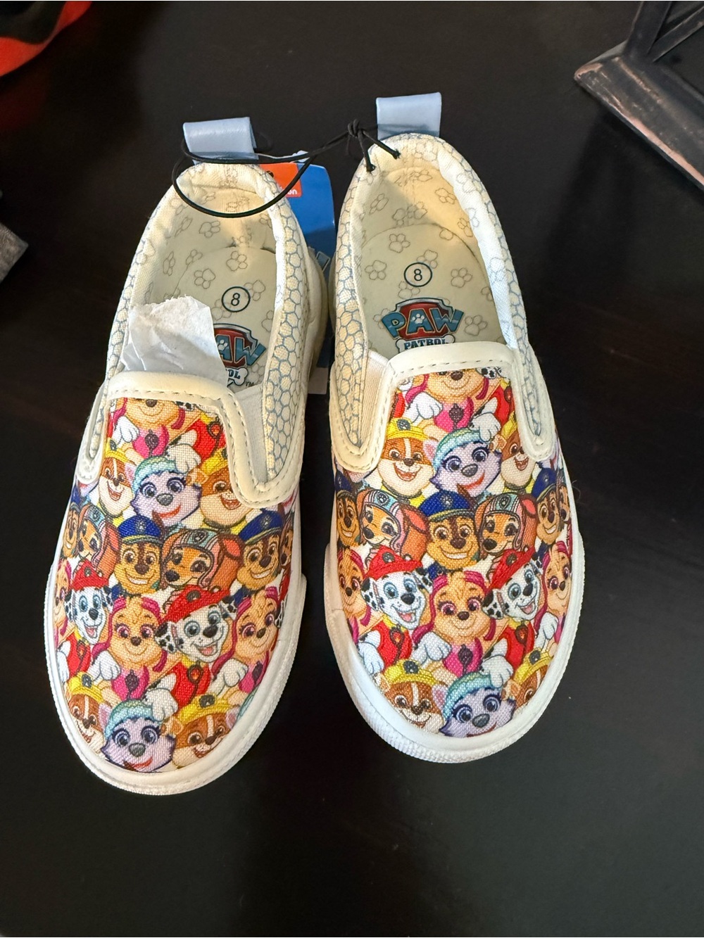 Paw Patrol toddler Kids Slip-On Sneakers in White with Character print